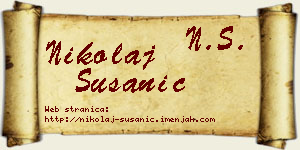 Nikolaj Susanić vizit kartica